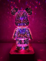 3D Bear Firework Night Light