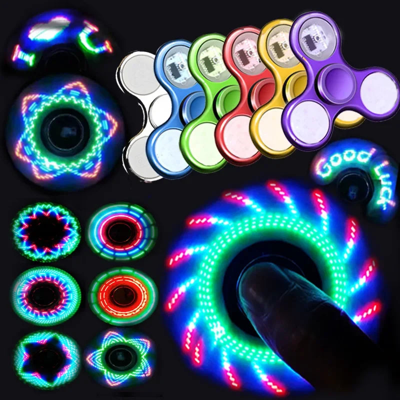 6 Colors LED Light Fidget Spinner for Stress Relief and Fun