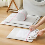 6 Piece Set of Transparent Zippered Mesh Laundry Bags for Washing Machine Protection