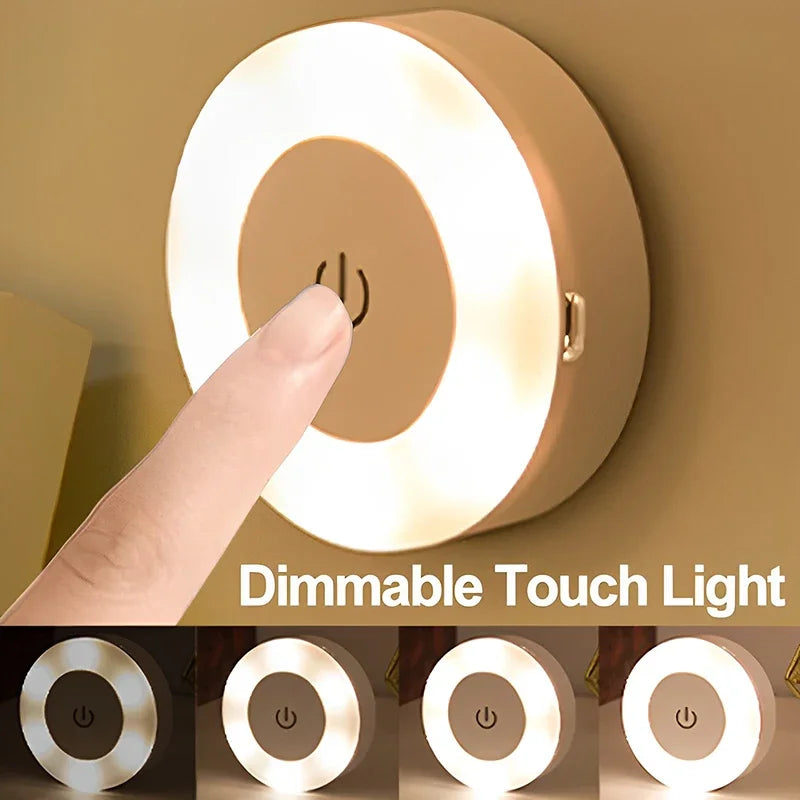 Touch Sensor Night Lights: Portable Dimmable LED Magnetic Base Wall Light