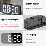 LED Mirror Alarm Clock with Temperature Display and Snooze Function