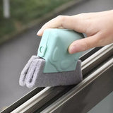 Window Slot Cleaner with Groove Cleaning Cloth and Brush