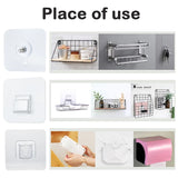 Innovative Transparent Adhesive Hooks for Wall Mounting Wire Shelf Rack - Set of 5/10 Pieces
