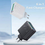 6-In-1 Quick Charge USB Charger with International Plug Options