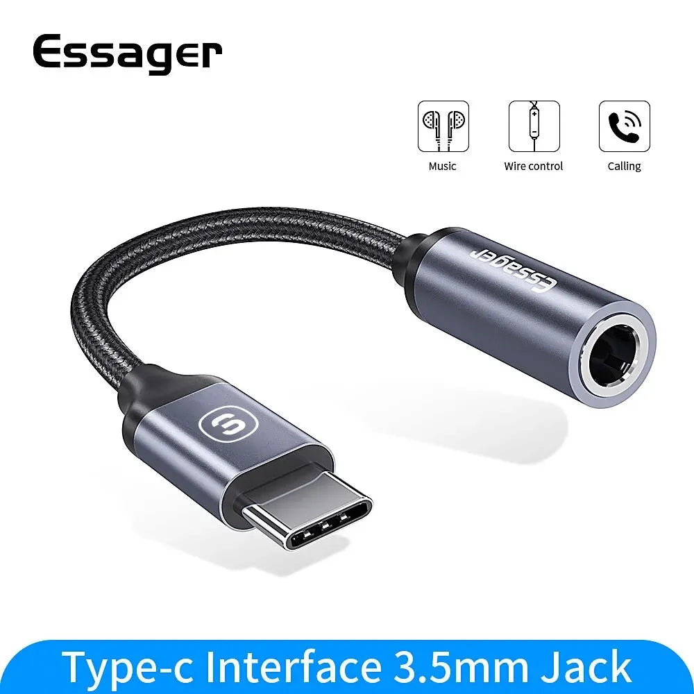 Audio Adapter: USB Type C to 3.5mm Jack Converter