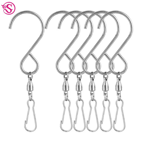 Swivel Stainless Steel Hooks for Hanging Wind Spinners and Chimes