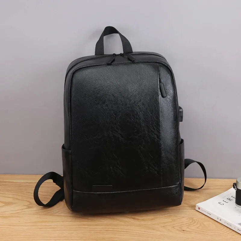 15.6 Inch Men's Lightweight Business Backpack with USB Charging Port and Laptop Compartment
