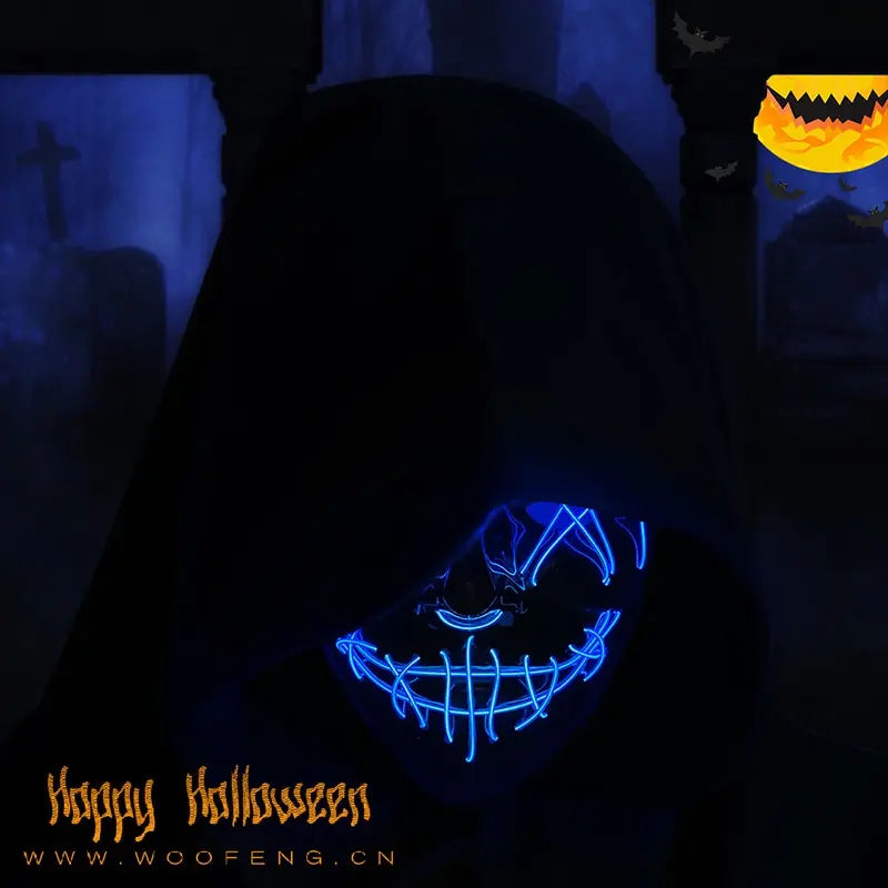 Neon LED Purge Mask for Halloween Masquerade Parties