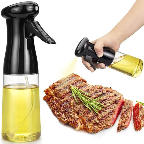 Black 200ML Kitchen Oil Spray Bottle for Healthy Cooking