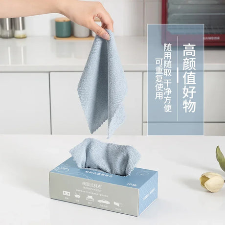 Versatile 20-Piece Disposable Microfiber Kitchen Towel Set