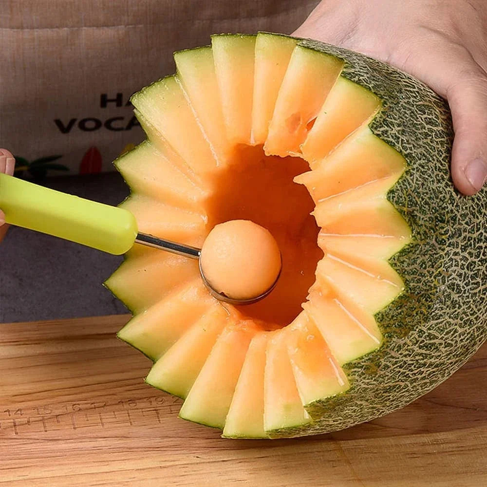 Stainless Steel Watermelon Carving Kit with Seed Remover, Scooper, and Slicer