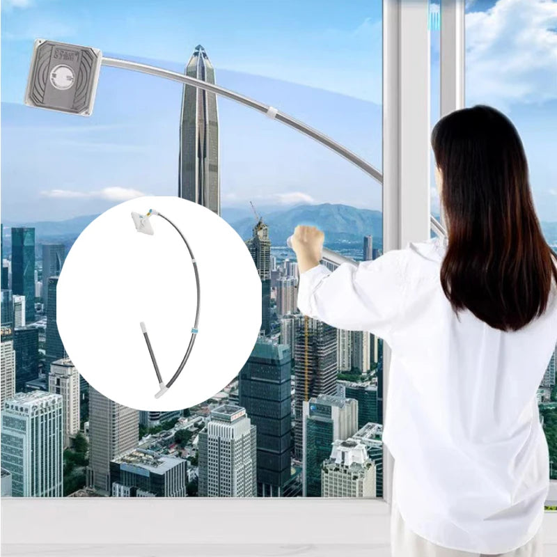 Versatile Telescopic Window Cleaning Scrubber with Long Handle