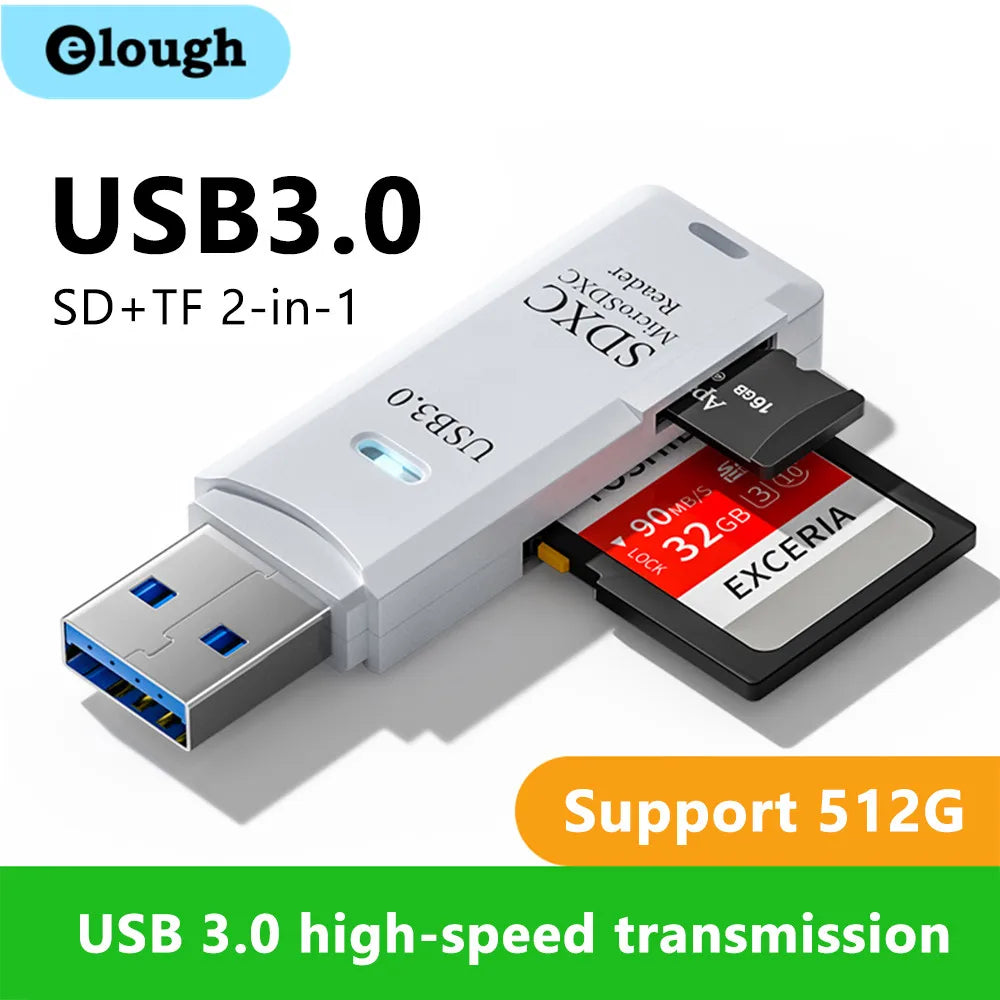2 in 1 USB 3.0 Card Reader
