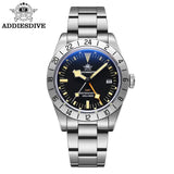 Men's Luminous Stainless Steel Diver Watch with Calendar Display