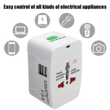 Universal Worldwide Travel Plug Adapter with Dual USB Ports for Quick Charging