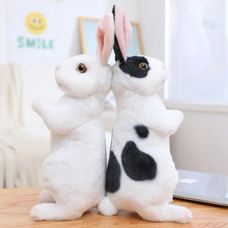 Realistic Plush Rabbit: Multifunctional Lifelike Bunny Toy & Photo Prop