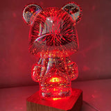 3D Bear Firework Night Light