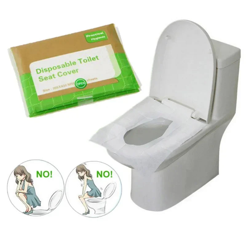 Disposable Toilet Seat Cover Pack for Travel, Camping, and Hotels - 30/50 sheets per pack