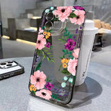 Blossoming Transparent TPU Phone Case for Various iPhone Models