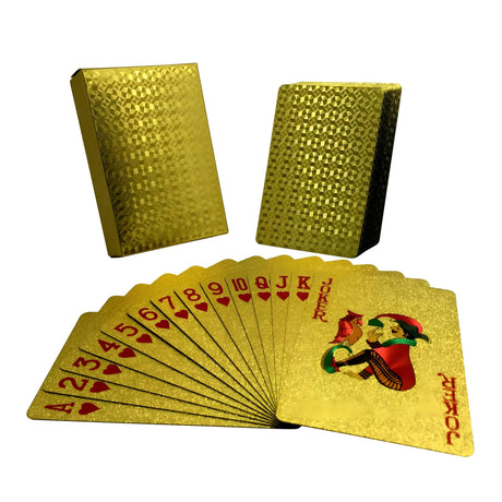 Luxury 24K Gold Foil Waterproof Playing Cards for Premium Gaming Experience