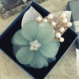 Luxury Hollyhock Handcrafted  Brooch