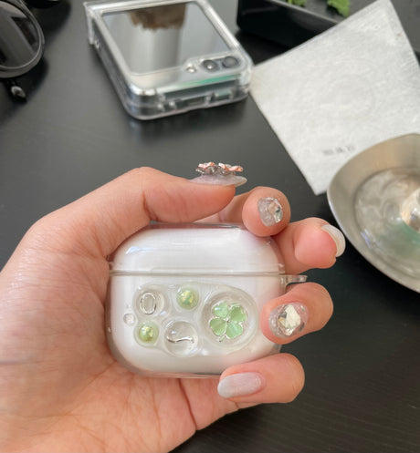 Handcrafted Clover dream resin Airpods Case